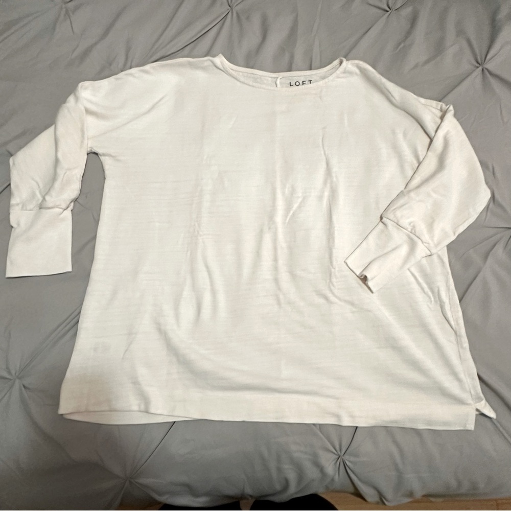 Loft Cream color cotton sweater